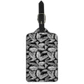 Black And White Palm Leaves Print Luggage Tag