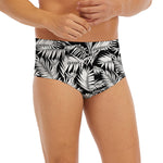 Black And White Palm Leaves Print Men's Briefs