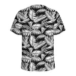 Black And White Palm Leaves Print Men's Sports T-Shirt