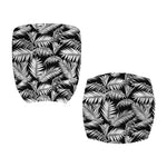 Black And White Palm Leaves Print Office Chair Cover