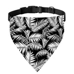 Black And White Palm Leaves Print Over The Collar Dog Bandana