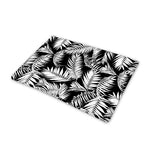 Black And White Palm Leaves Print Pet Cooling Mat Cover