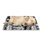 Black And White Palm Leaves Print Pet Cooling Mat Cover