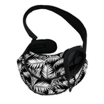 Black And White Palm Leaves Print Pet Sling Carrier