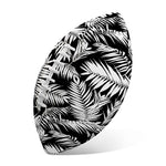 Black And White Palm Leaves Print Rugby Ball