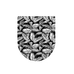 Black And White Palm Leaves Print Toilet Lid Cover