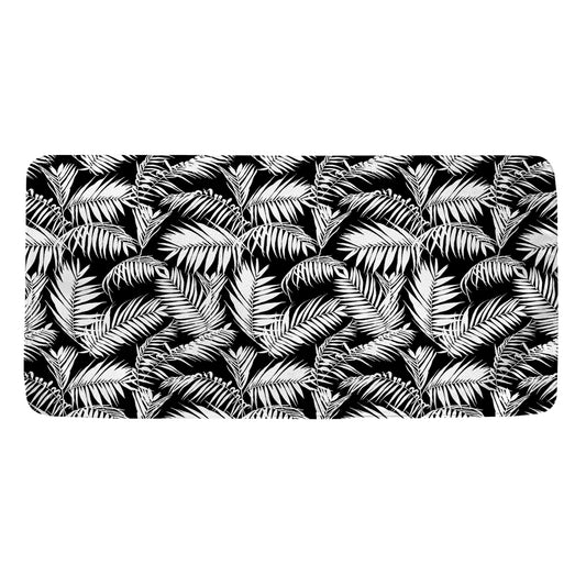 Black And White Palm Leaves Print Towel