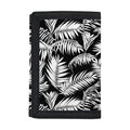 Black And White Palm Leaves Print Trifold Wallet