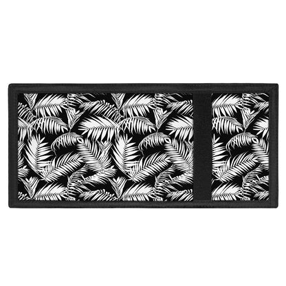 Black And White Palm Leaves Print Trifold Wallet
