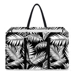 Black And White Palm Leaves Print Utility Tote Bag