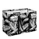 Black And White Palm Leaves Print Utility Tote Bag