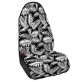 Black And White Palm Leaves Print Waterproof Car Seat Cover
