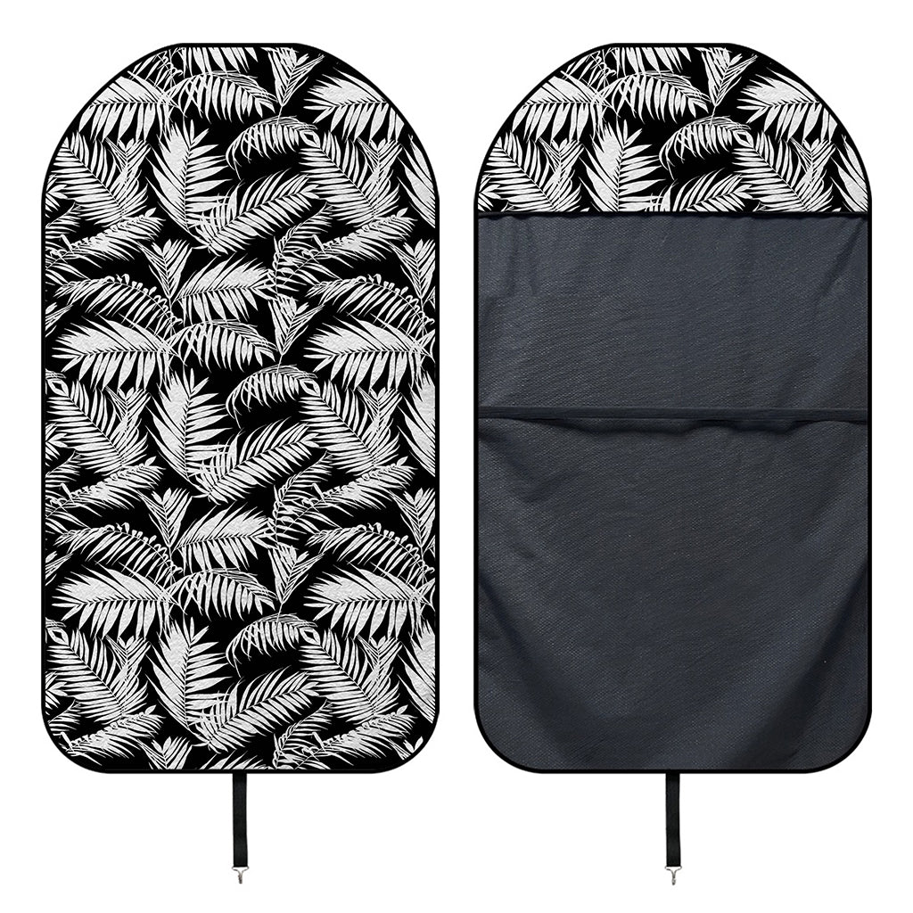 Black And White Palm Leaves Print Waterproof Car Seat Cover