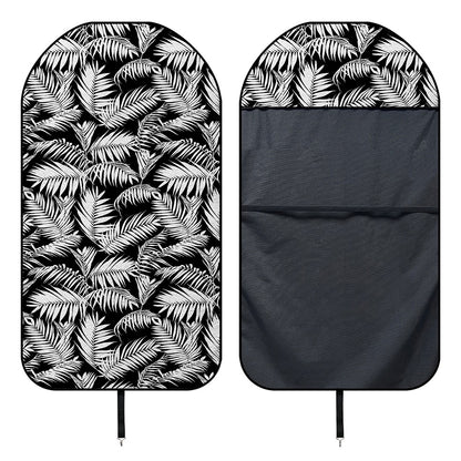 Black And White Palm Leaves Print Waterproof Car Seat Cover