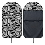 Black And White Palm Leaves Print Waterproof Car Seat Cover