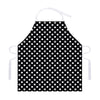 Black And White Paw And Polka Dot Print Adjustable Apron