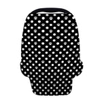 Black And White Paw And Polka Dot Print Baby Seat Cover