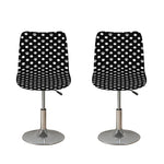 Black And White Paw And Polka Dot Print Bar Stool Covers