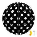 Black And White Paw And Polka Dot Print Basketball