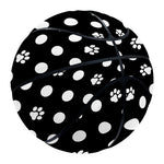 Black And White Paw And Polka Dot Print Basketball