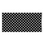 Black And White Paw And Polka Dot Print Beach Towel