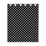 Black And White Paw And Polka Dot Print Curtain