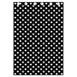 Black And White Paw And Polka Dot Print Curtain