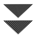 Black And White Paw And Polka Dot Print Dog Bandana
