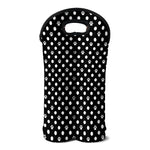 Black And White Paw And Polka Dot Print Double Neoprene Wine Tote