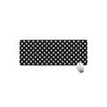 Black And White Paw And Polka Dot Print Extended Mouse Pad