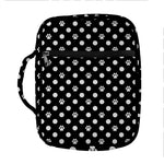 Black And White Paw And Polka Dot Print Front Pocket Bible Bag