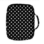 Black And White Paw And Polka Dot Print Front Pocket Bible Bag