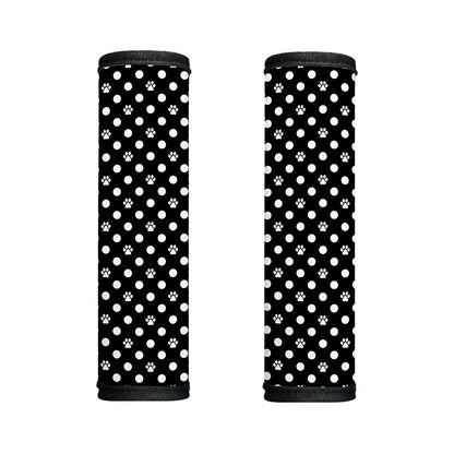 Black And White Paw And Polka Dot Print Handle Covers