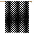 Black And White Paw And Polka Dot Print House Flag