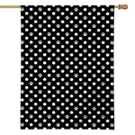 Black And White Paw And Polka Dot Print House Flag