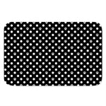 Black And White Paw And Polka Dot Print Indoor Door Mat