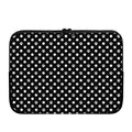 Black And White Paw And Polka Dot Print Laptop Sleeve
