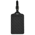 Black And White Paw And Polka Dot Print Luggage Tag