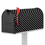 Black And White Paw And Polka Dot Print Mailbox Cover