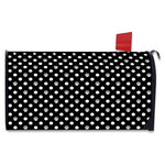 Black And White Paw And Polka Dot Print Mailbox Cover