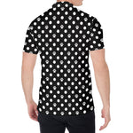 Black And White Paw And Polka Dot Print Men's Shirt
