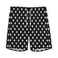Black And White Paw And Polka Dot Print Men's Athletic Shorts