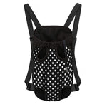 Black And White Paw And Polka Dot Print Pet Carrier Backpack