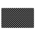Black And White Paw And Polka Dot Print Polyester Doormat