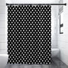 Black And White Paw And Polka Dot Print Premium Shower Curtain