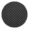 Black And White Paw And Polka Dot Print Round Blanket