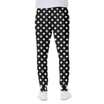 Black And White Paw And Polka Dot Print Scuba Joggers