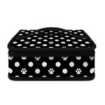 Black And White Paw And Polka Dot Print Small Lunch Bag