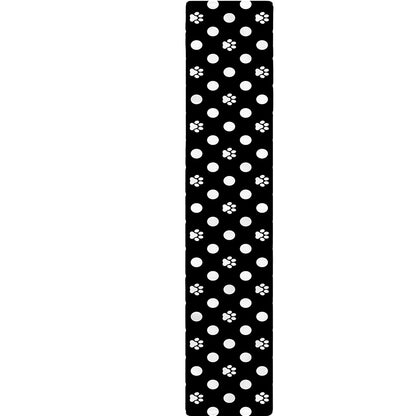 Black And White Paw And Polka Dot Print Table Runner