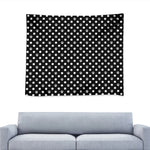Black And White Paw And Polka Dot Print Tapestry